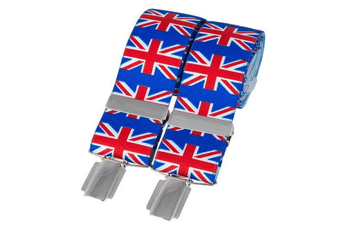 Union Jack Clip Braces - Leonard Silver