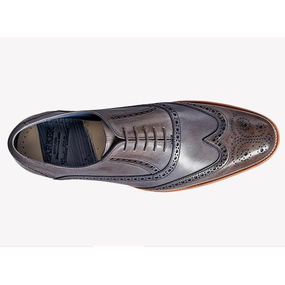 Valiant Grey Painted Brogues - Barker