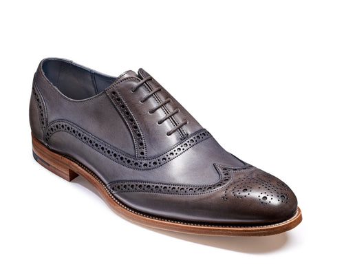 Valiant Grey Painted Brogues - Barker