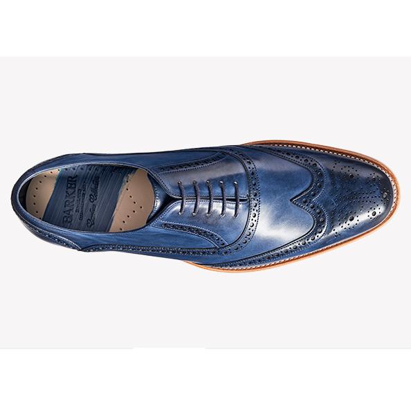 Valiant Navy Painted Brogues - Barker