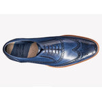 Valiant Navy Painted Brogues - Barker