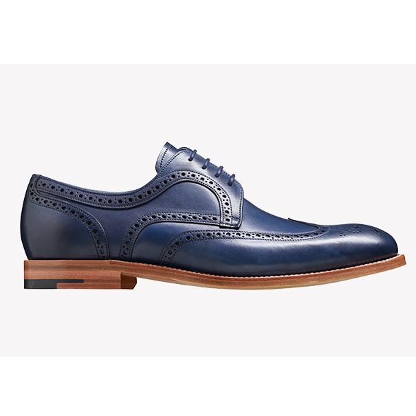 Valiant Navy Painted Brogues - Barker
