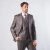 Vincent Peak Lapel Occasion Suit Grey - John Victor