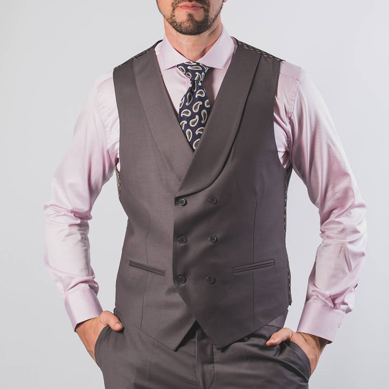 Vincent Peak Lapel Occasion Suit Grey - John Victor