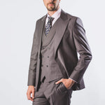 Vincent Peak Lapel Occasion Suit Grey - John Victor