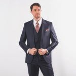 Vincent Peak Lapel Occasion Suit Navy - John Victor