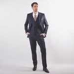 Vincent Peak Lapel Occasion Suit Navy - John Victor