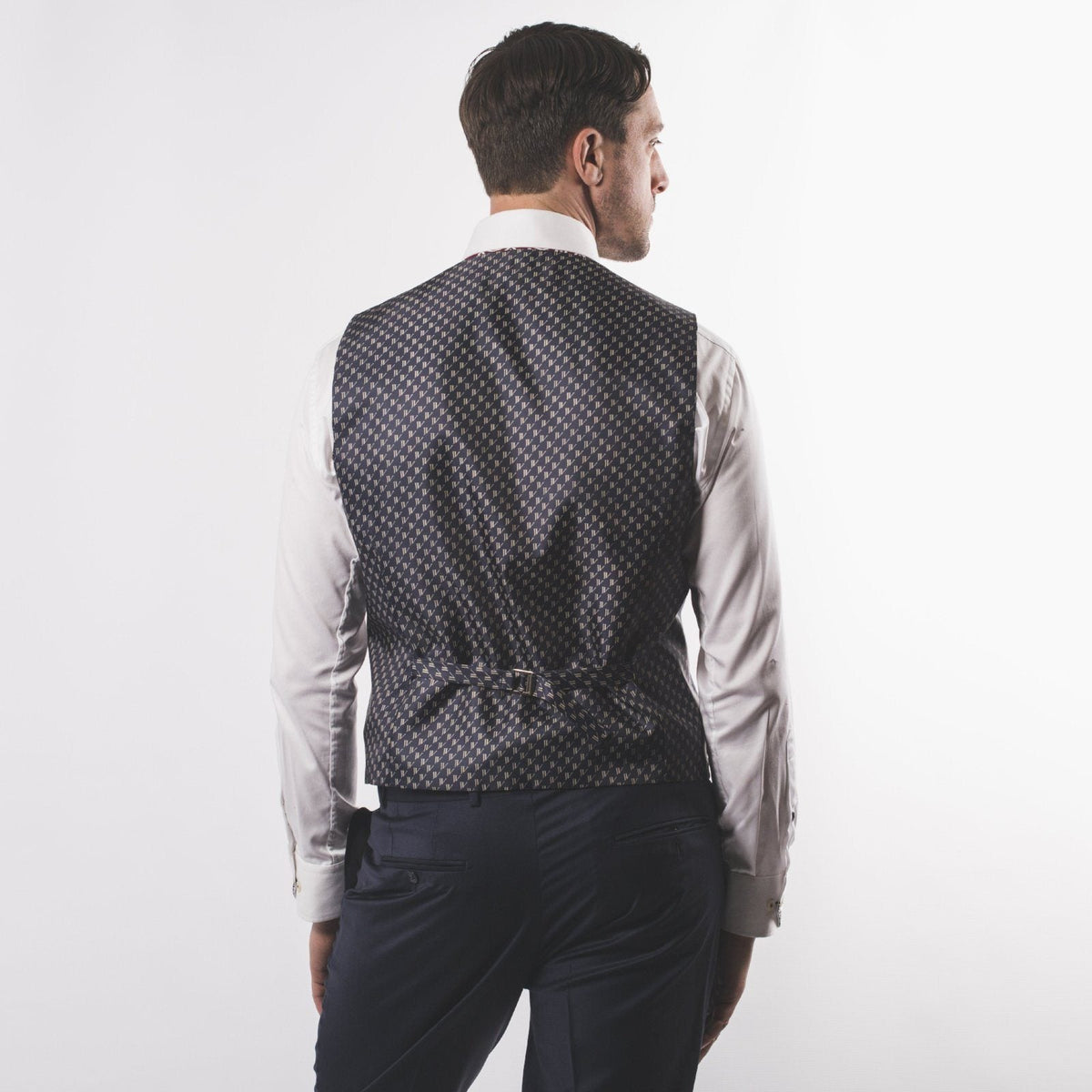 Vincent Peak Lapel Occasion Suit Navy - John Victor