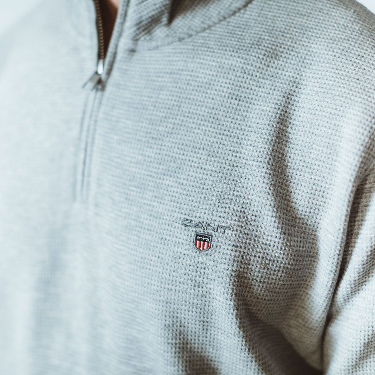 Waffle Half Zip Sweat - Gant