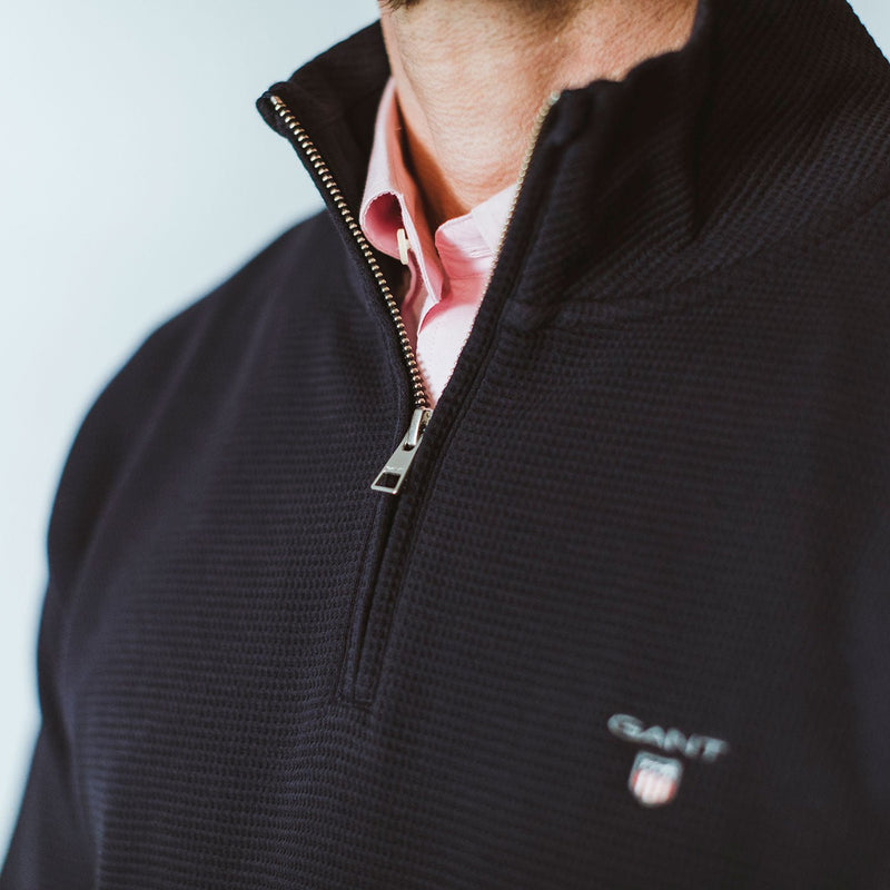Waffle Half Zip Sweat - Gant