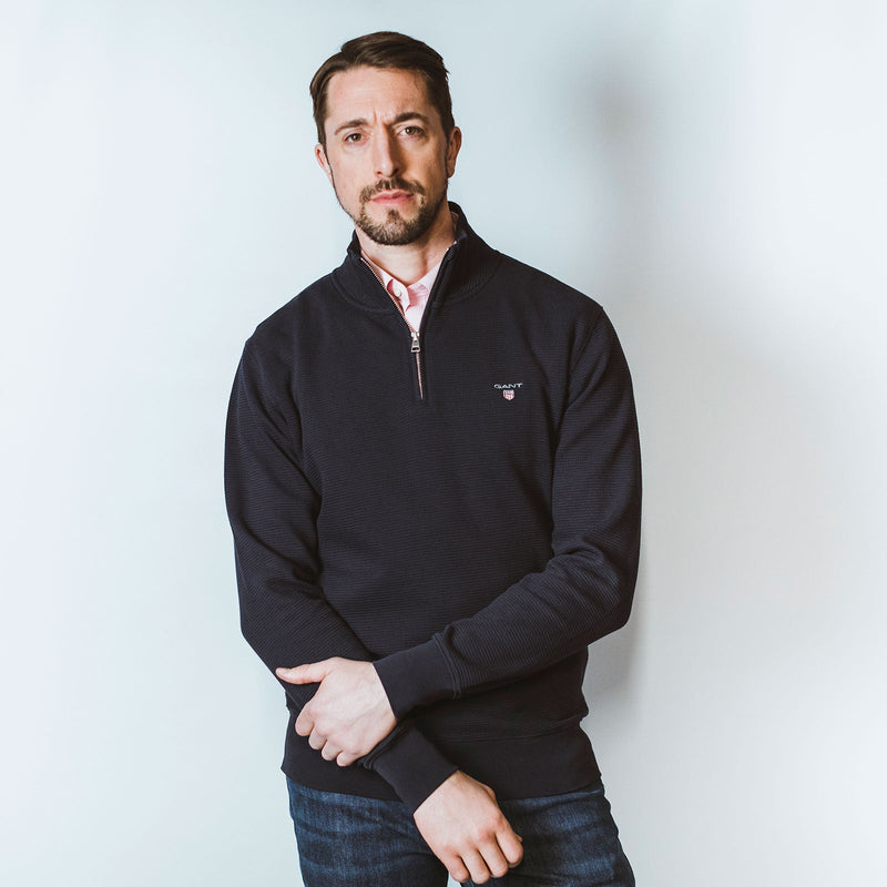 Waffle Half Zip Sweat - Gant