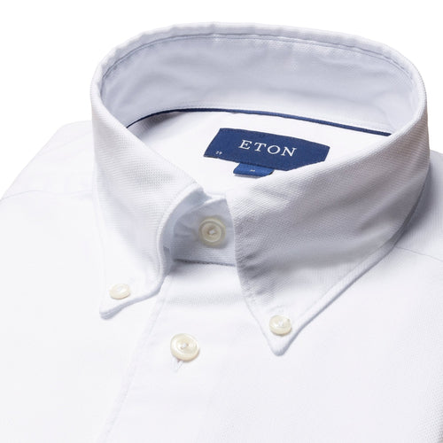 White Button Down Royal Oxford Shirt - Eton Shirts