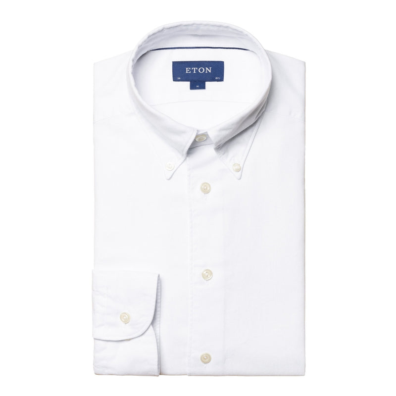 White Button Down Royal Oxford Shirt - Eton Shirts