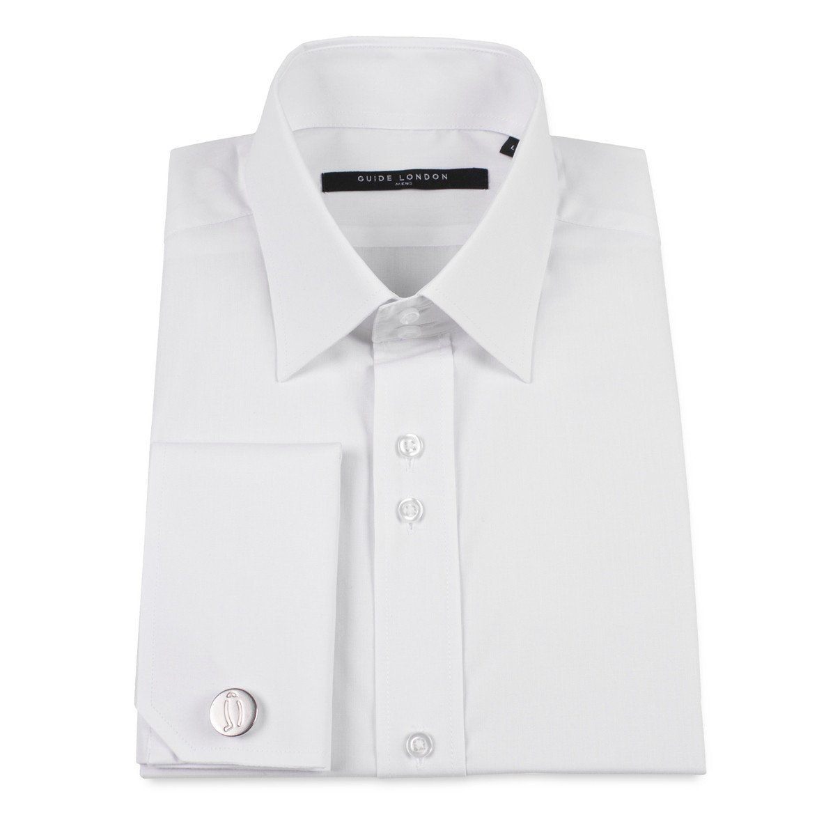 WHITE Classic Double Cuff Shirt - Guide Clothing Sale Outlet