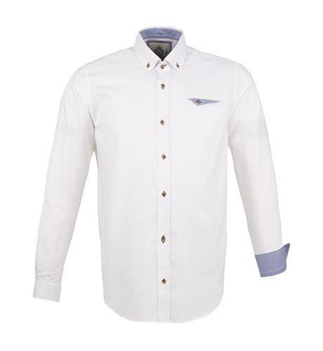 WHITE Long Sleeved Oxford Cotton Shirt - Guide Clothing