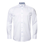 White Shirt with Floral Insert - Eton Shirts