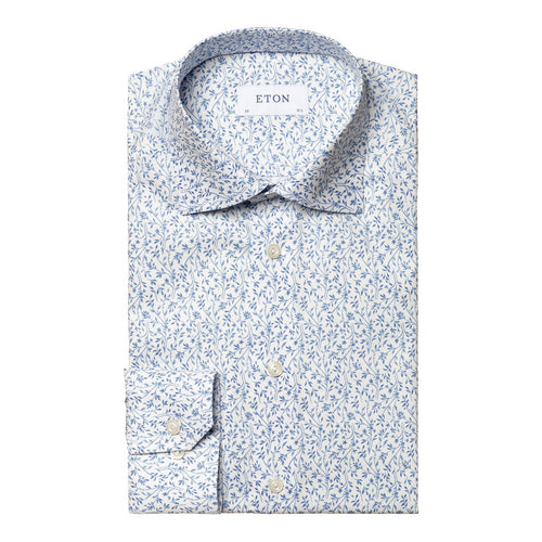 White Vine Print Shirt - Eton Shirts