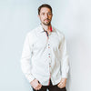 White With Red Accents Shirt - Claudio Lugli