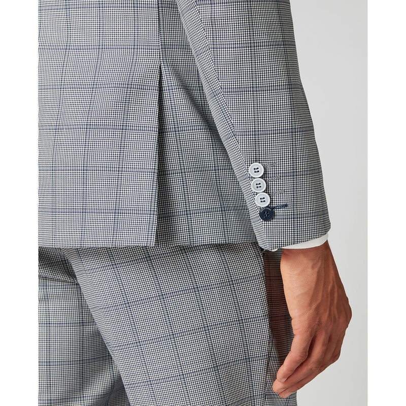 Windowpane Check Wool Houndstooth Suit - Remus Uomo