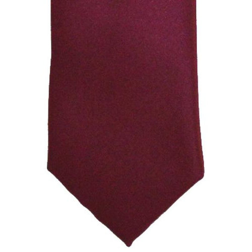 Wine Satin Tie - Leonard Silver